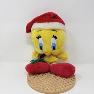Vtg 1998 Christmas Tweety Bird Looney Tunes Plush Play by Play 13"